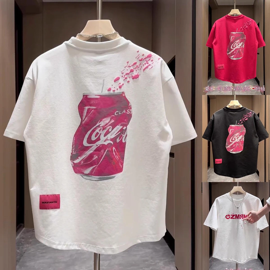 【100%纯棉】男童t恤短袖2025新款儿童中大童炸街洋气上衣夏装潮酷