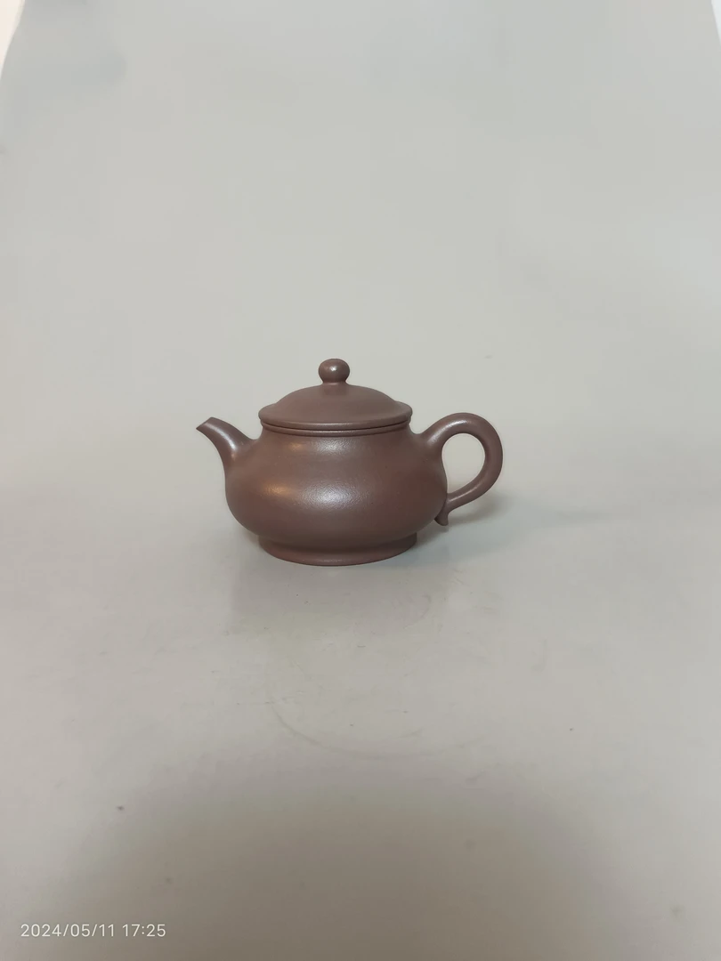 原矿紫砂底槽清紫泥精工制作半手工潘壶200cc