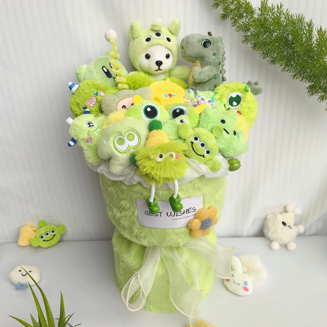 初见恐龙三眼的变身莉娜创意玩偶花束生日礼物送女生闺蜜手工制作