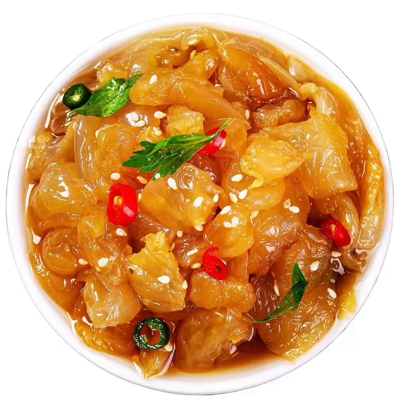 山东发货 鲜脆即食海蜇头420g*5袋