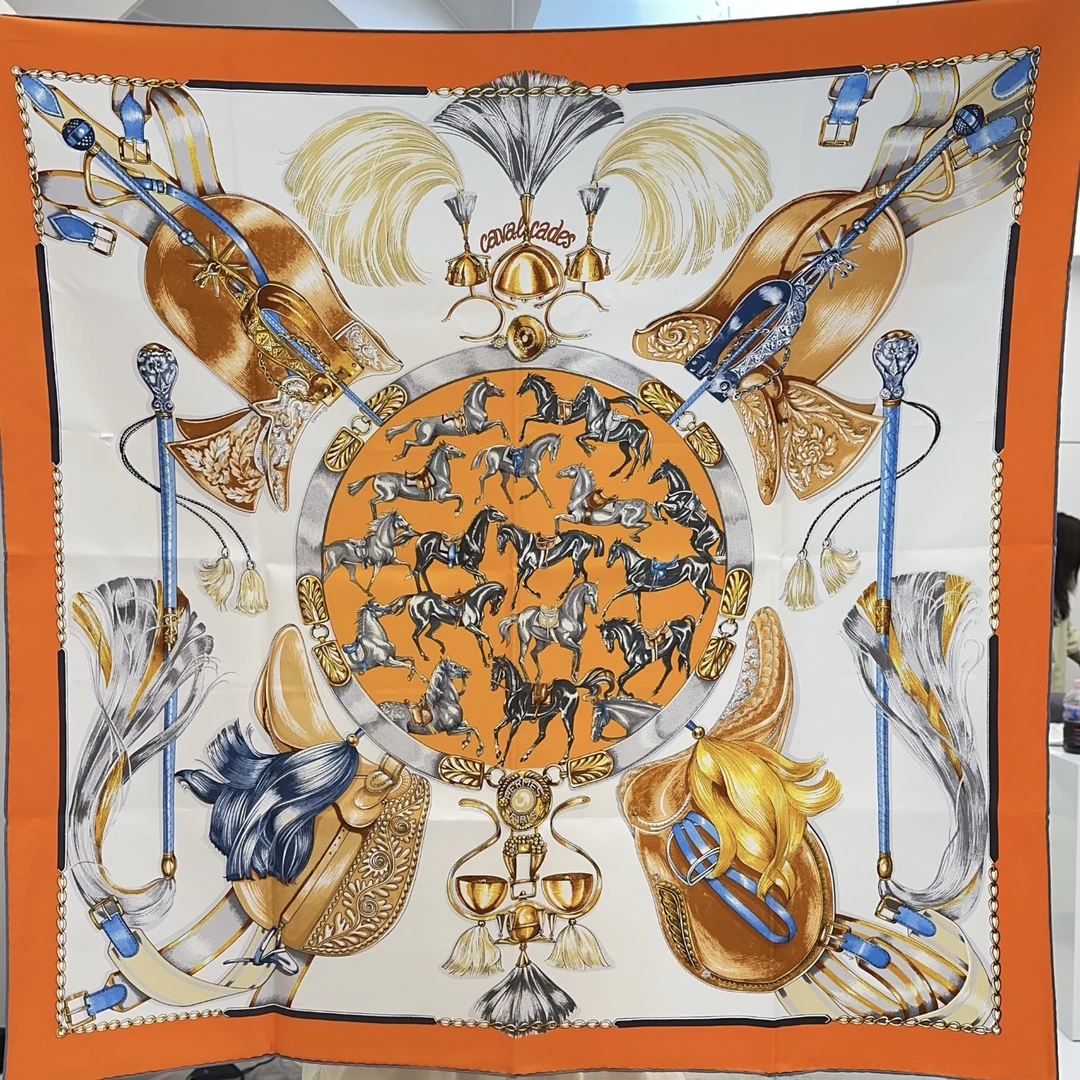 全新未使用 Hermes/爱马仕 爱马仕 丝巾 90.90