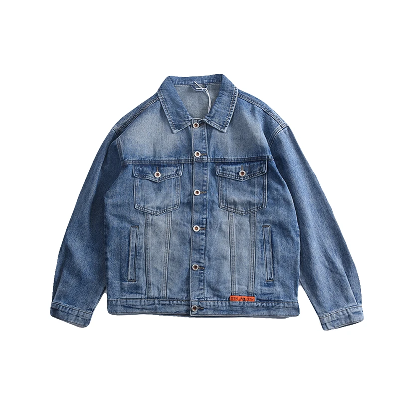 【嘉人有约】秋装款男女情侣款复古做旧水洗牛仔夹克外套319