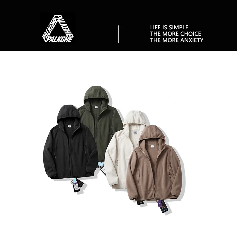 【队长优选】专柜价格2850！连帽开衫户外运动抓绒衣外套4005