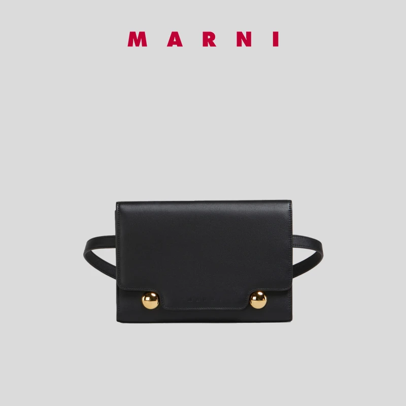 【重磅新品】MARNI 2024早秋新品TRUNKAROO女士纯色腰包金球包