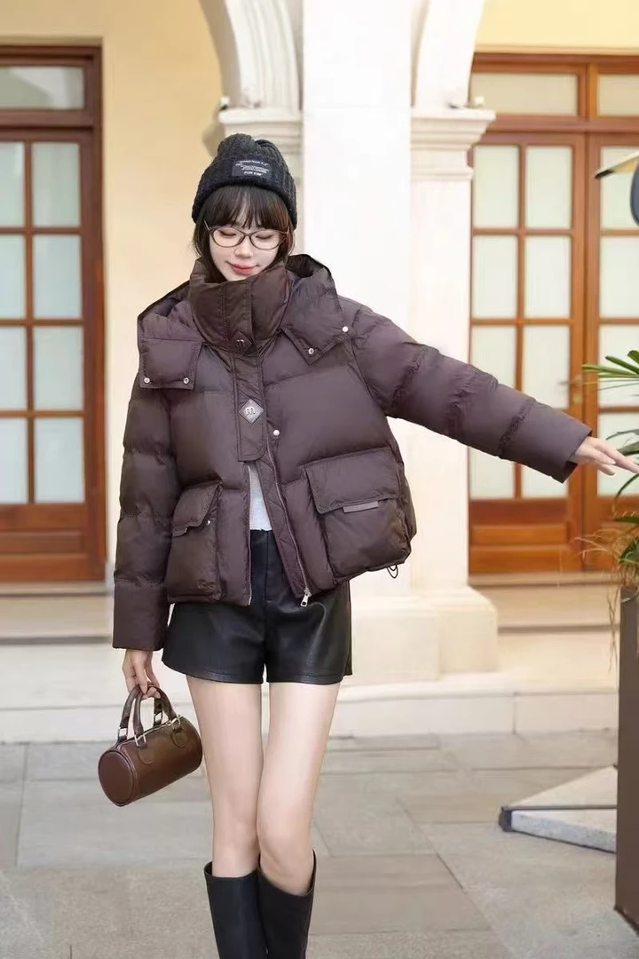 双赫专属（59-99）孤品玉戎服小个子大码女短款加厚韩版保暖外套