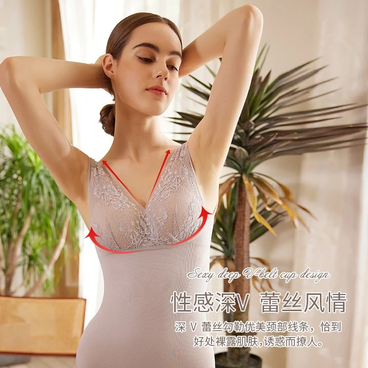 互语连体塑身保暖内衣背心无痕强力束腰收腹提臀女瘦身美体塑形衣