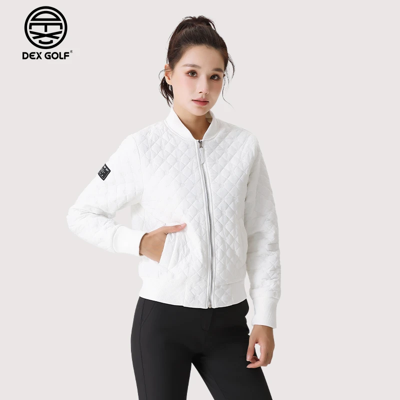 DEXGOLF高尔夫服装女外套6006经典菱格棉服外套夹棉保暖舒适