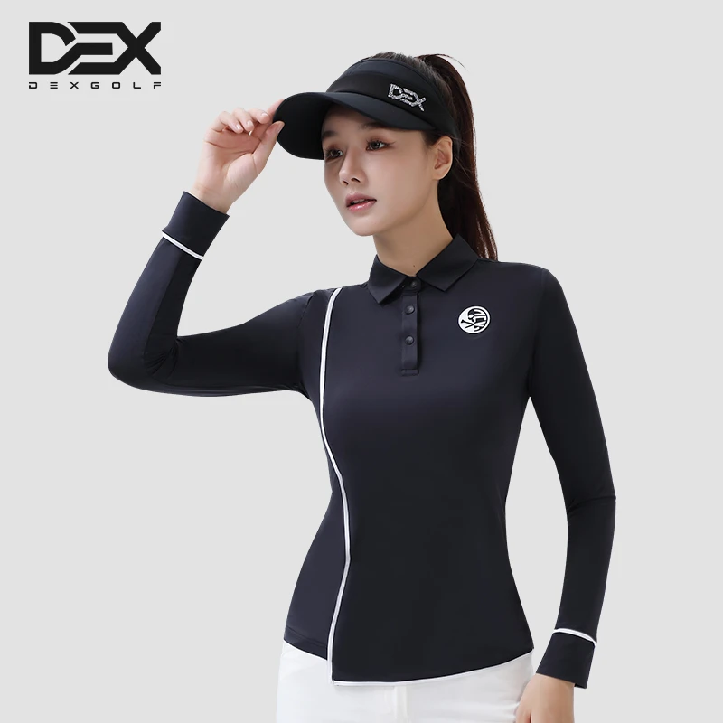 DEXGOLF韩国高尔夫女士长袖T恤春夏防晒3034薄款冰丝t恤运动百搭