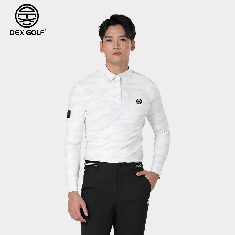 DEXGOLF高尔夫男士秋冬季新款长袖T恤1219修身上衣舒适弹力Polo衫