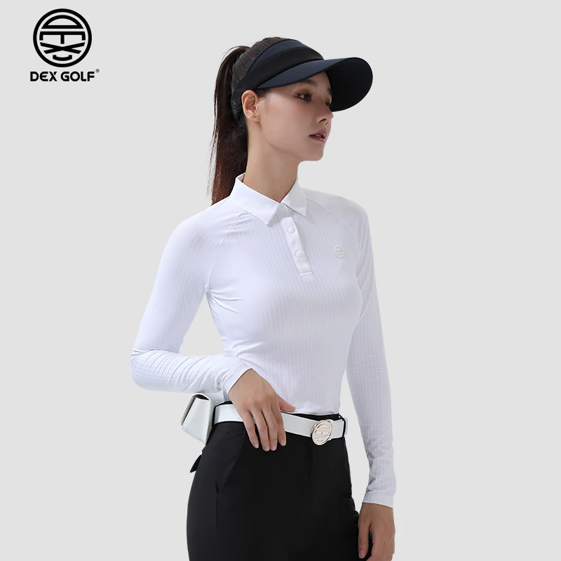 DEXGOLF高尔夫女士长袖T恤春夏3028户外休闲打底运动衫防晒百搭
