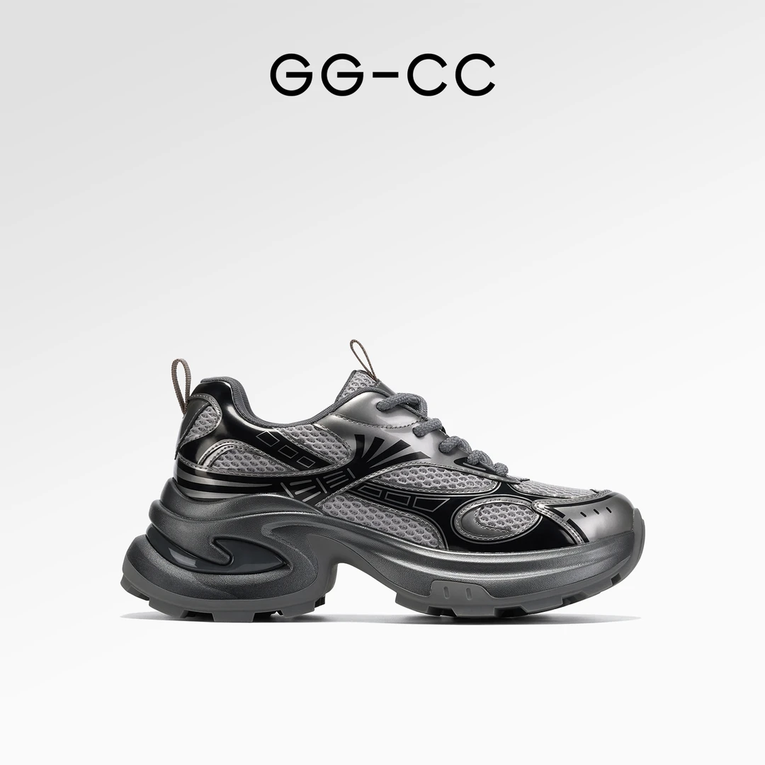 【直播专享】GG-CC2024时尚百搭老爹鞋厚底增高休闲时尚鞋8618