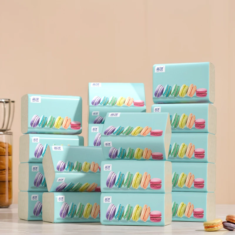 蓝漂本色抽纸18包8D压花五层加厚纸巾面巾纸餐巾纸卫生纸家用囤货