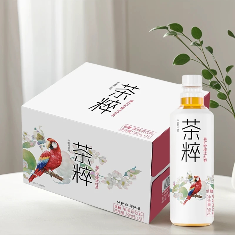 今麦郎低糖茶粹暴打柠檬冰红茶500ml×15瓶整箱果味茶饮料夏季