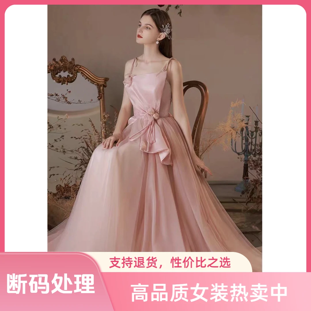 孤品处理 -- 四季常规聚酯纤维设计师时尚蕾丝连衣裙复古连衣裙