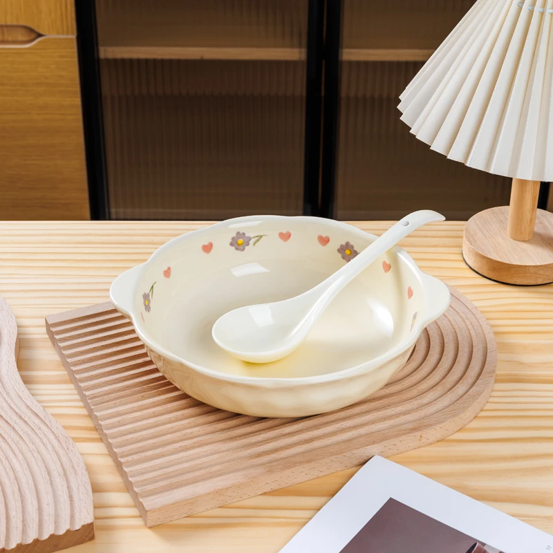 紫藤花奶fufu酸菜鱼盆大汤碗大容量釉下彩陶瓷