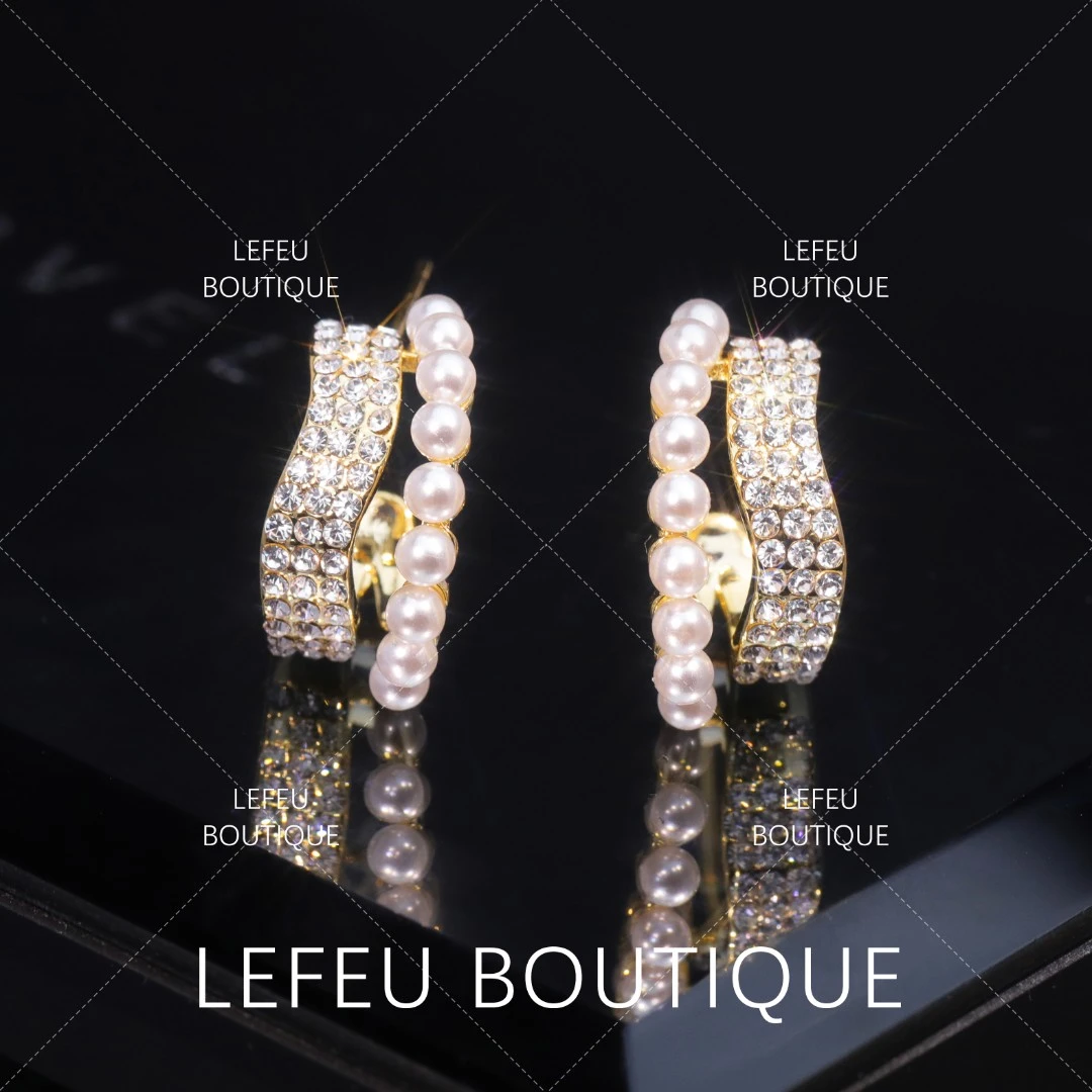 LEFEU BOUTIQUE 铜合金耳饰 【风月】复古轻奢小众耳饰RH2406#