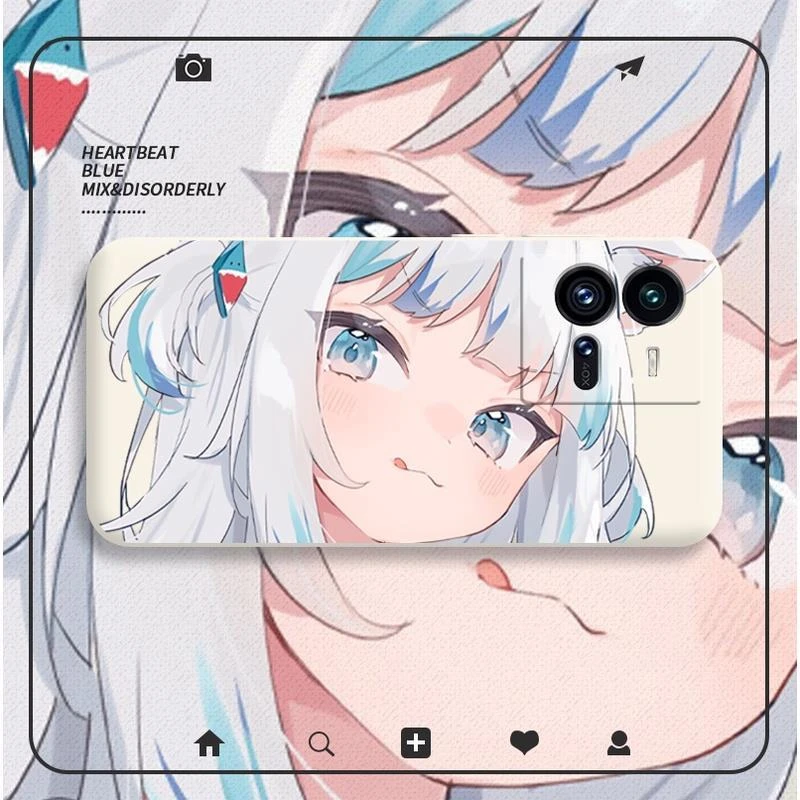 噶呜古拉小鲨鱼iqoo10手机壳iqoo7液态硅胶vivo8全包防摔iqoo9pro