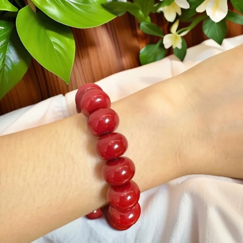 非金属仿珍珠手链 非金属合成锆石手链 央尕2024新款藏式手工手链