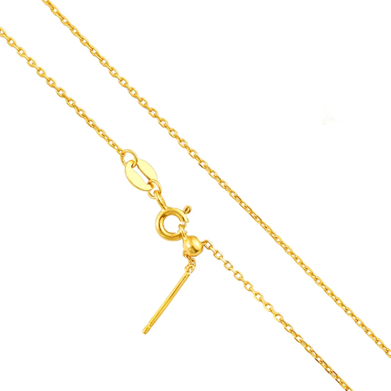 MEMORA/诗普琳 链子925银 【银链】万能链素链针球链可调节女款金色