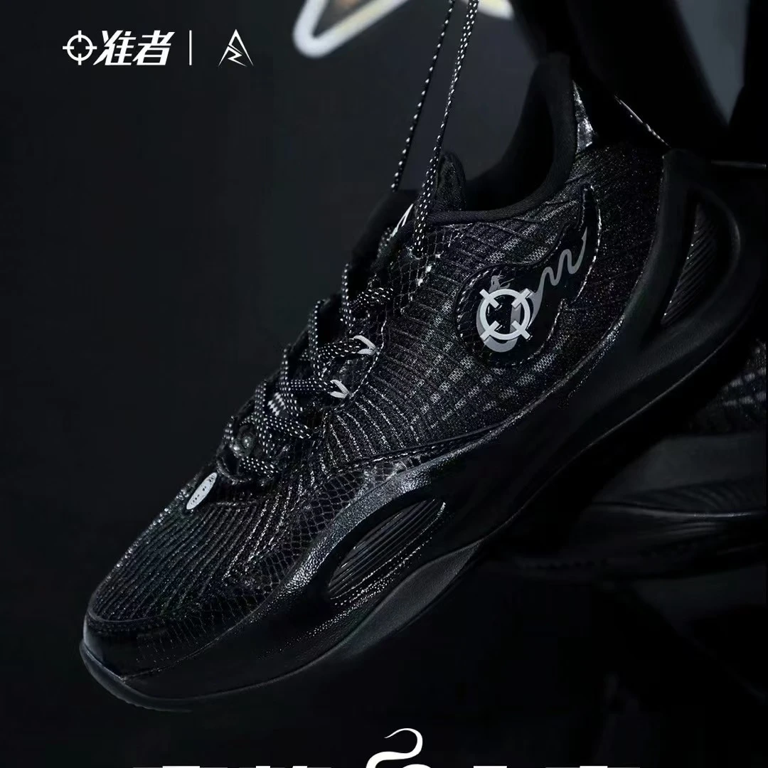 新款准者里夫斯一代V2篮球鞋 网面透气专业实战防滑耐磨缓震黑色