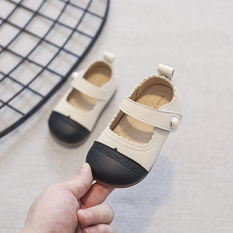 韩版宝宝学步鞋子小童小香风拼色软底小皮鞋女童公主皮鞋舒适单鞋