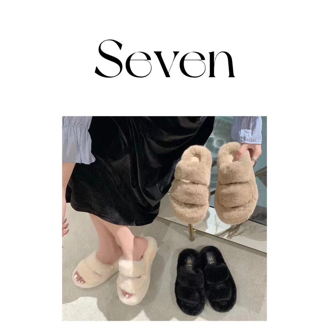 秋冬百搭保暖毛毛拖鞋