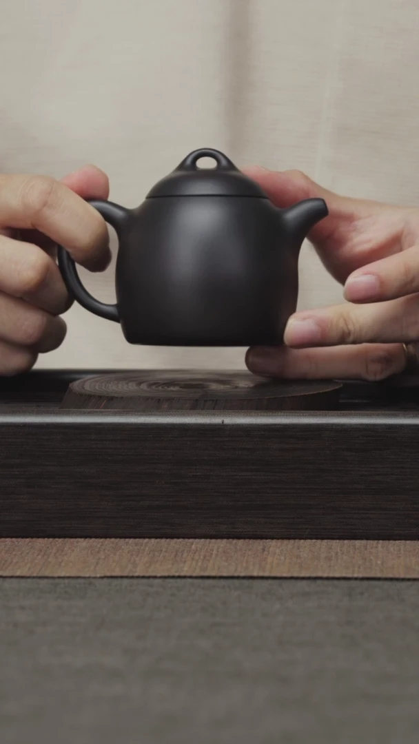 【闪购商品】紫砂茶壶老紫泥还原烧-秦权-150CC