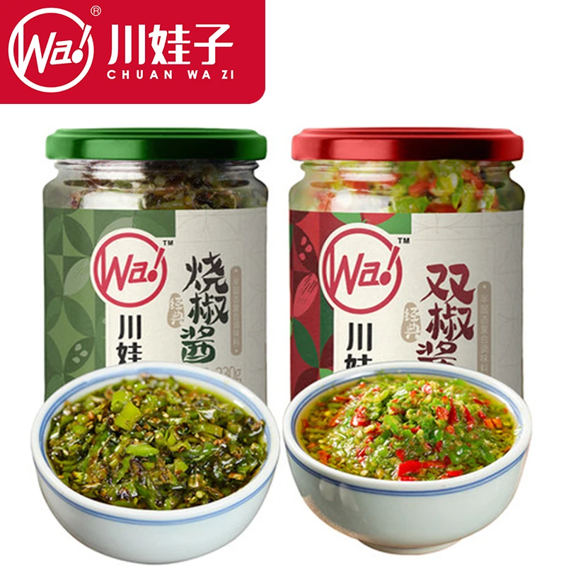 川娃子固态剁椒鱼头酱特辣小米椒酱炭烤烧椒酱下饭酱虎皮青椒酱