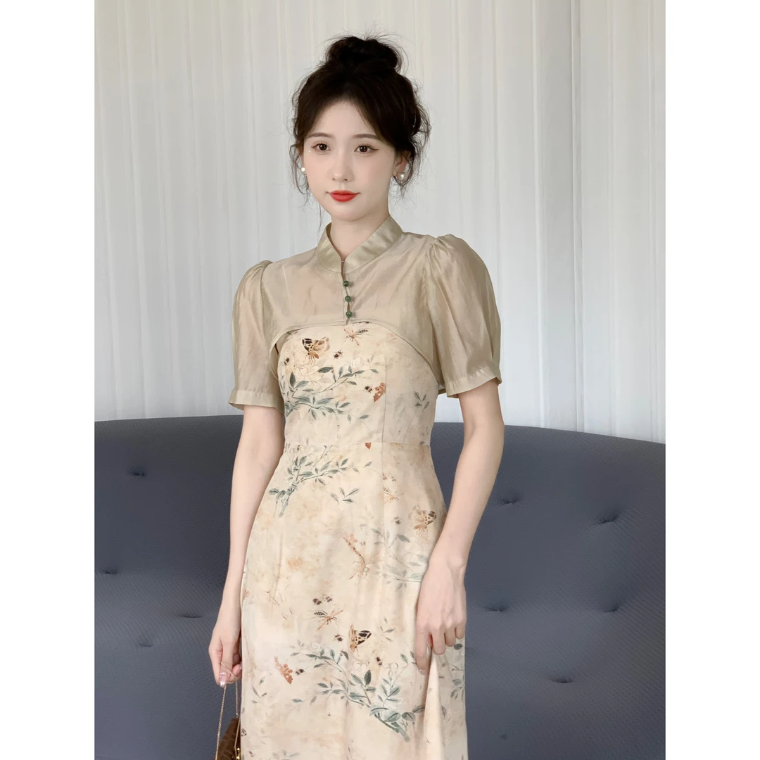 SHAOE清仓专场【篱笆花墙】罩衫吊带裙两件套S2023050603