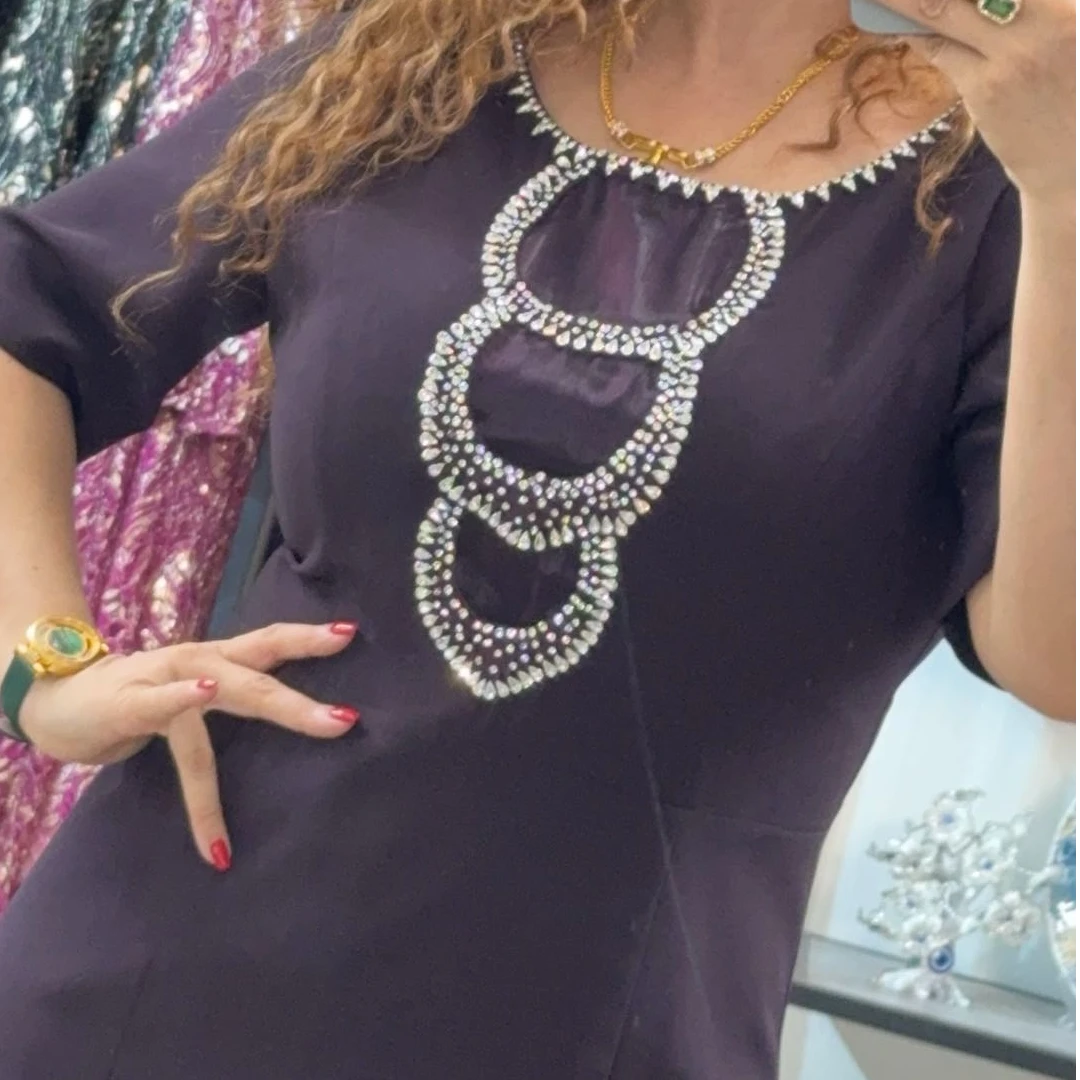 【SHARKINAZ女装】紫色砖红色/X-6XL/女士连衣裙