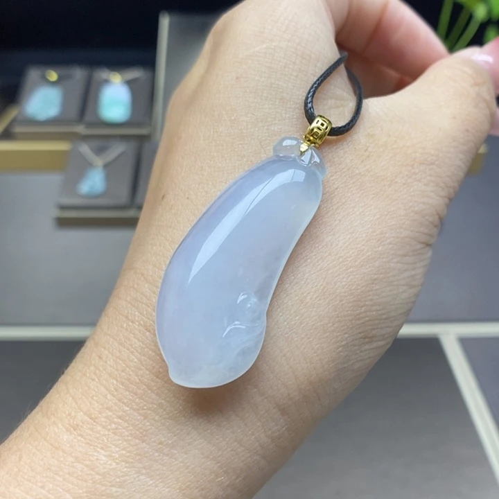 翡翠颈饰18K金镶嵌婴****@吊坠