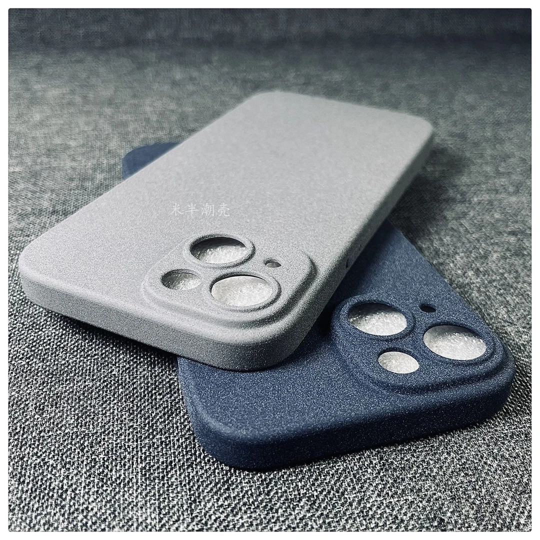 适用灰色苹果14手机壳iphone14plus软壳14promax磨砂全包硅胶