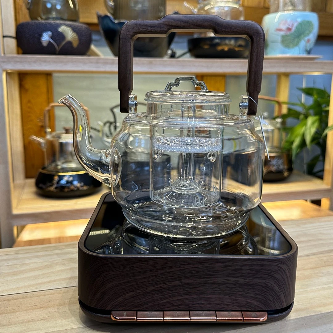 茗凤祥钢琴家木纹禾器雅韵壶煮茶器煮茶炉电陶炉煮茶高档茶室茶具