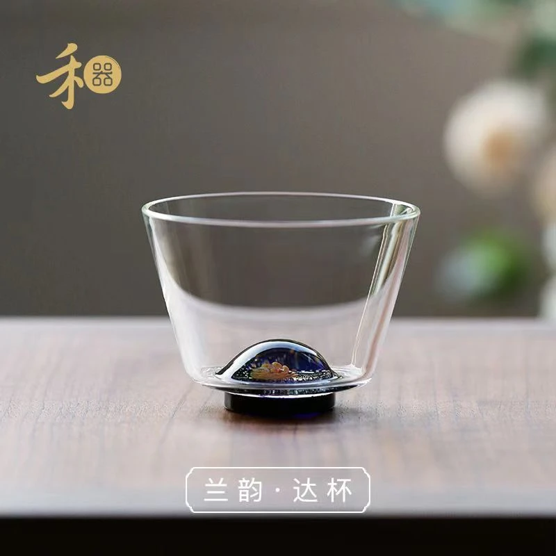 禾器玻璃主人杯兰韵高端品茗茶杯耐热雅杯清杯达杯朗杯斗笠杯茶盏