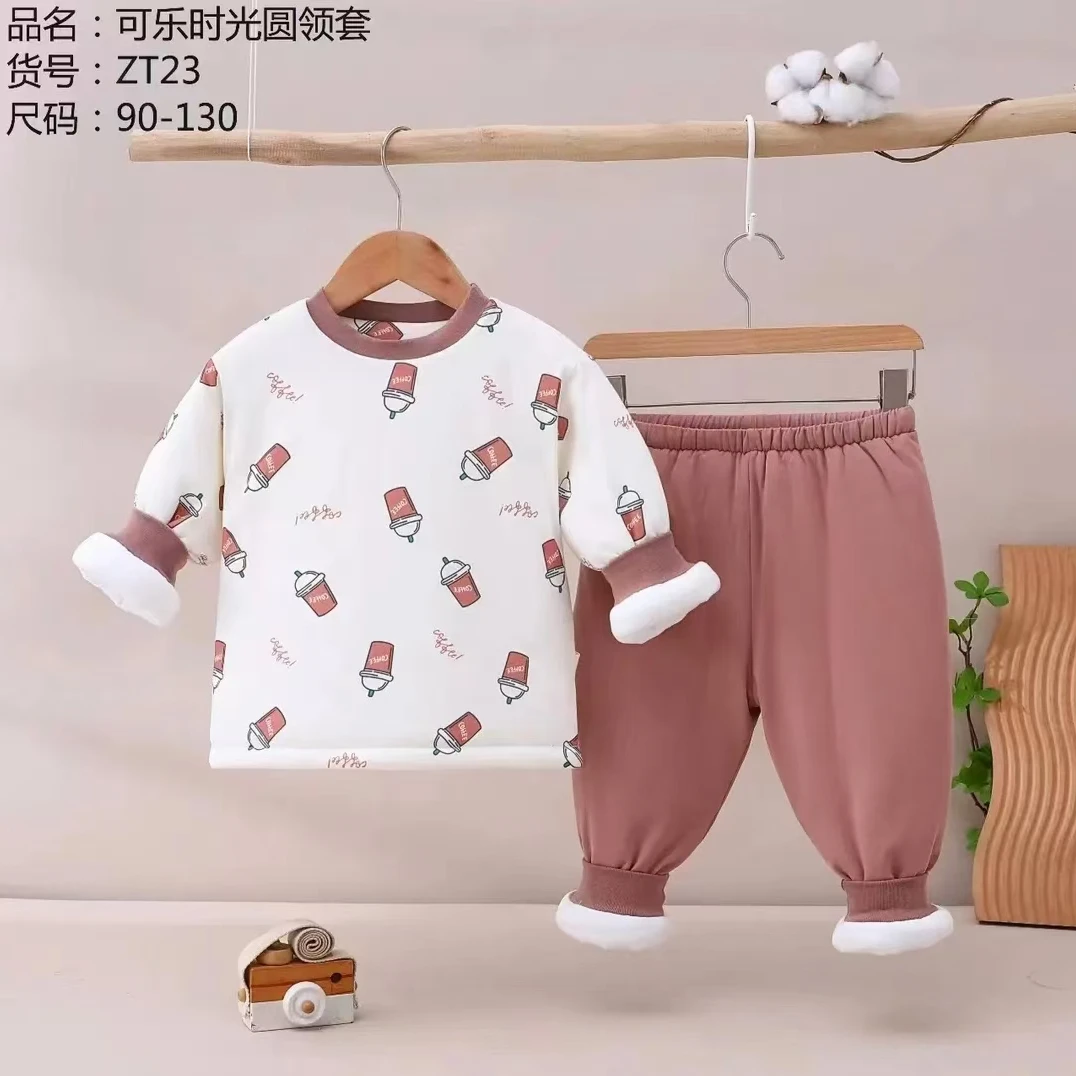 冬款套头220克机洗棉花衣套装（含棉花成分50％不能开裆）