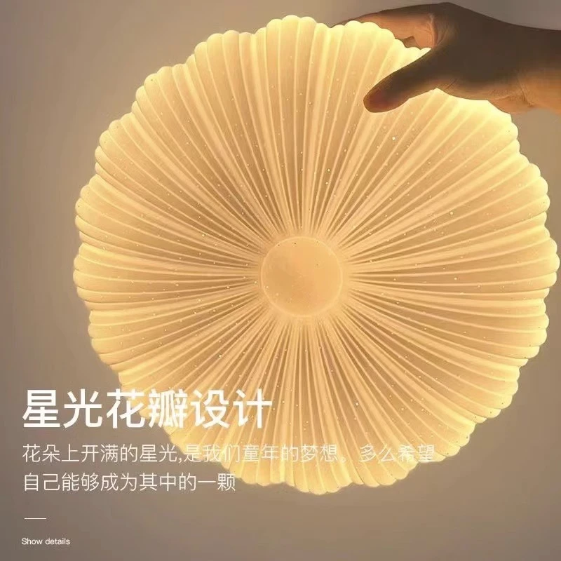 简约吸顶灯艺术现代薄款led客厅阳台新款意式极简卧室贝壳主灯