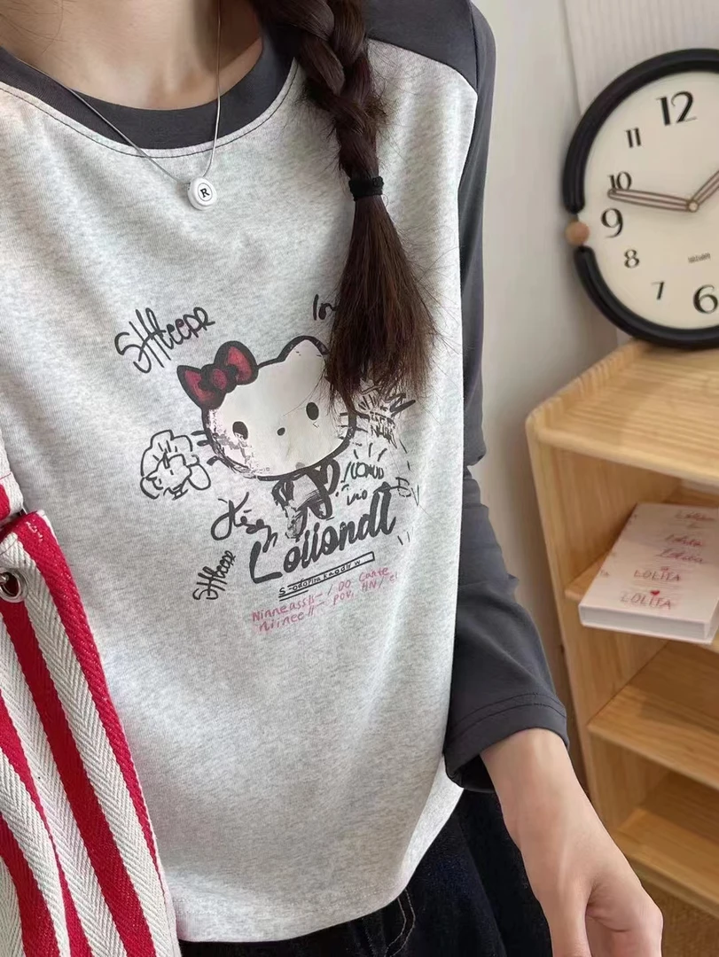 【KT】秋季新款修身显瘦正肩长袖打底衫