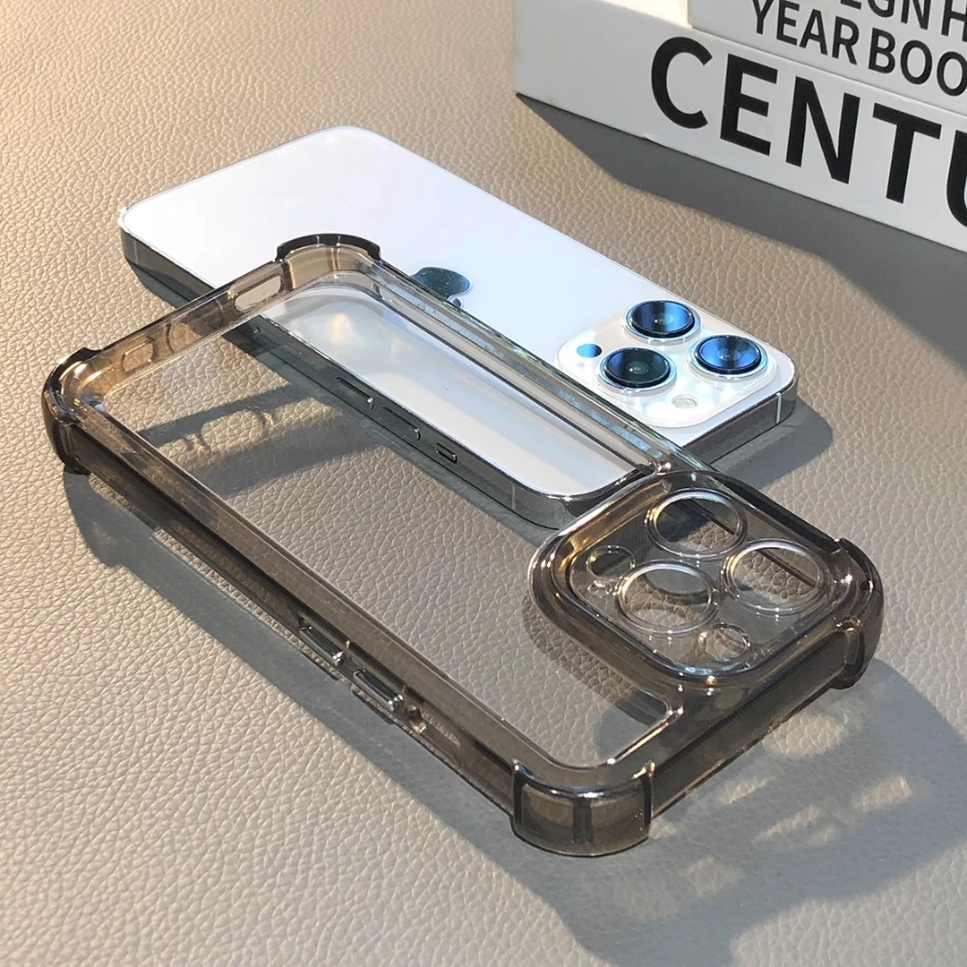 高级感透明气囊防摔适用iPhone14Promax苹果15全包13简约16硬壳