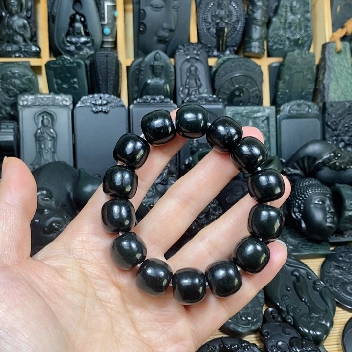 和田玉(青玉)手链未镶嵌