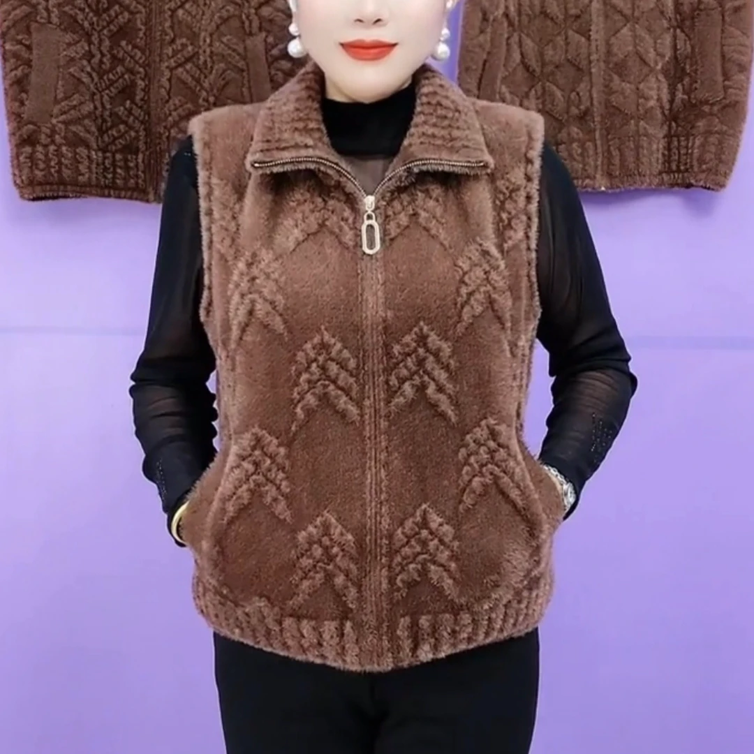 秋冬新款保暖百搭洋气休闲显瘦纯色加厚女士马夹