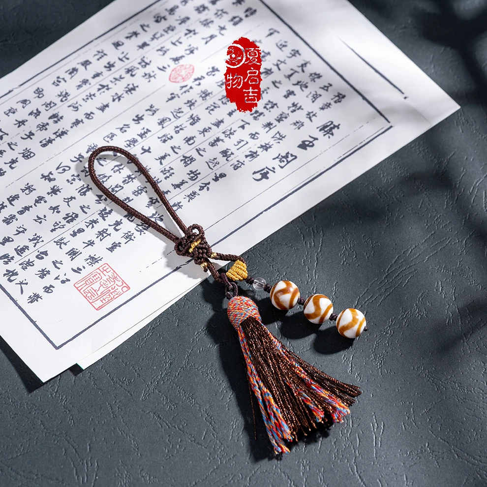 非金属珐琅吊坠 夏启家 白H蜜令挂件