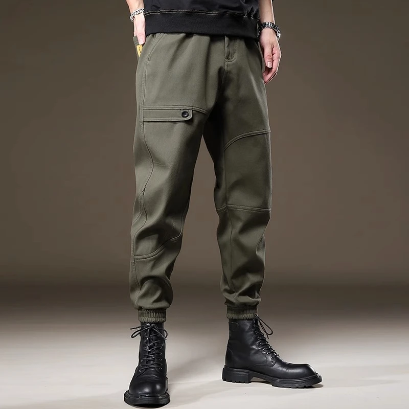 仓石一树秋季复古美式工装裤男新款潮流束脚哈伦裤男士休闲裤长裤