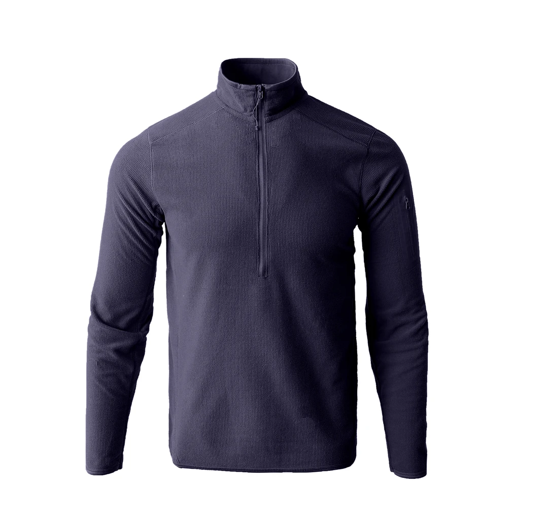 軍版P绒户外蜂窝蓄热轻量化立体裁剪半拉链运动打底抓绒衣68116