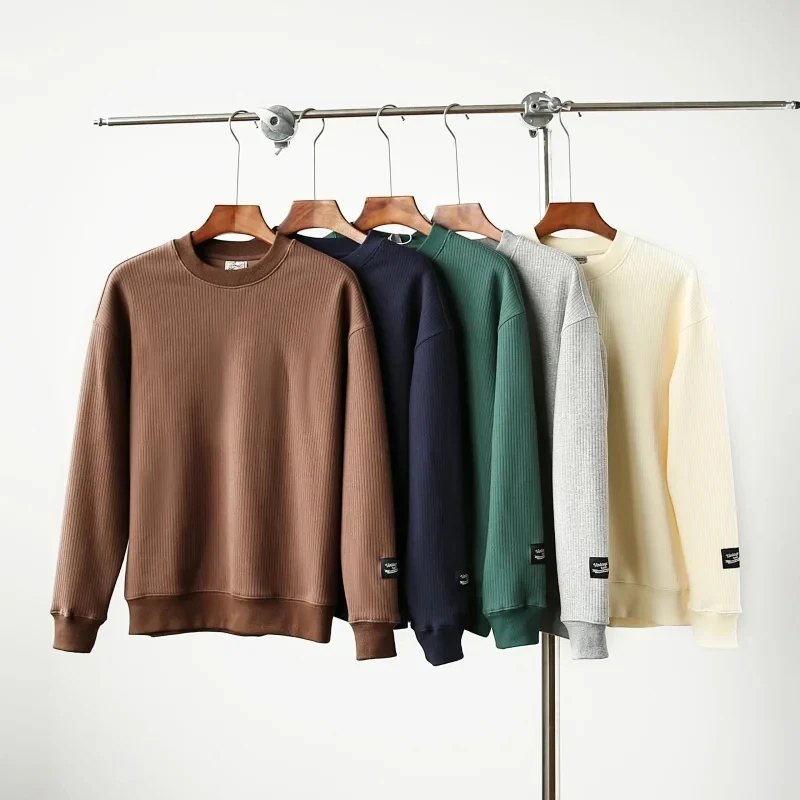 【650克高克重！加绒加厚】OVERSIZE版型圆领宽松男士慵懒风卫衣8891