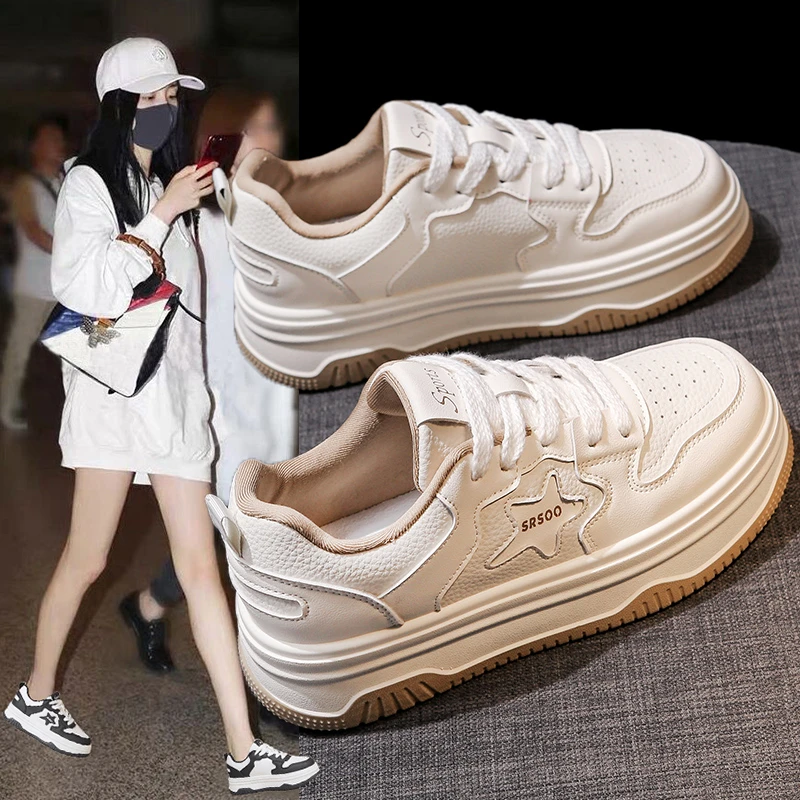 厚底小白鞋女板鞋2024年春季新款休闲百搭学生韩版ins女鞋网红