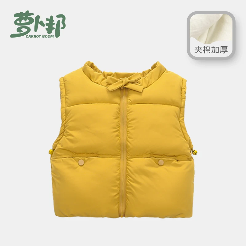 【萝卜邦】D1188女童夹棉马甲秋冬女宝宝轻薄加厚保暖韩版外穿洋气