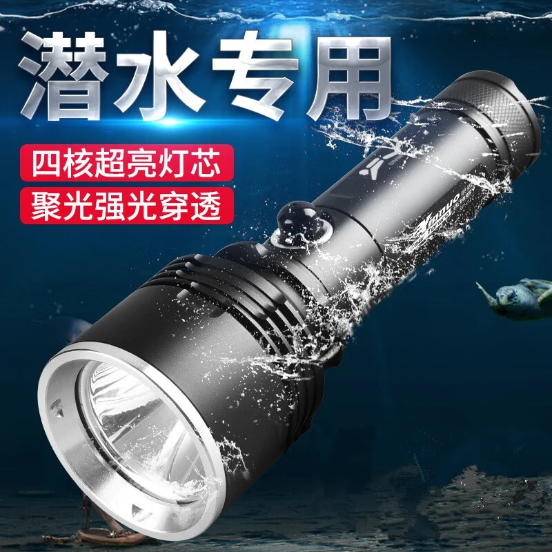 幻醒（WIDE AWAKE） 四核潜水手电筒赶海钓抓鱼强光超亮专业照明