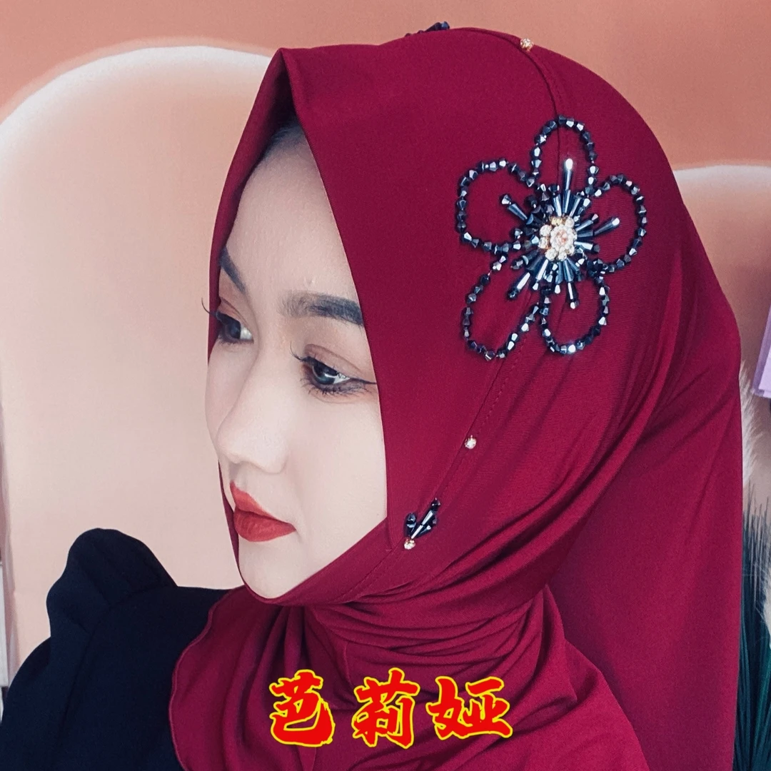 休闲纱巾百搭春季新款小帽檐芭莉娅春梅重工盖头高档时尚爆款美纱