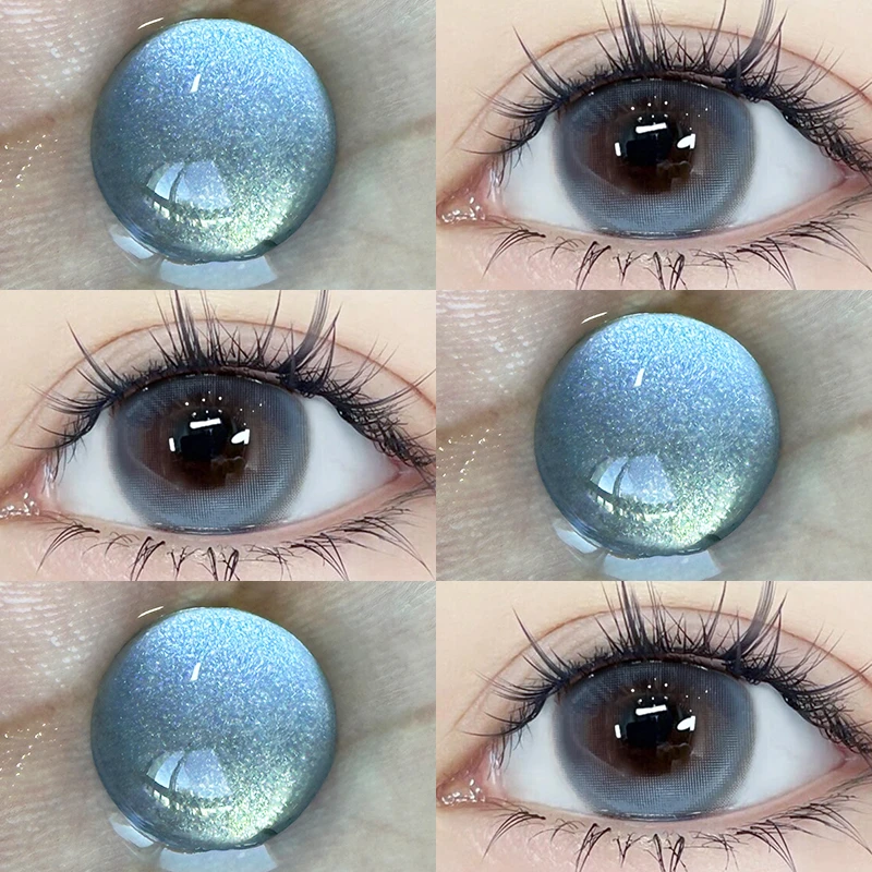 OVOLOOK【日抛10片装】夜吻维纳斯美瞳混血蓝瞳显白大直径隐形眼镜