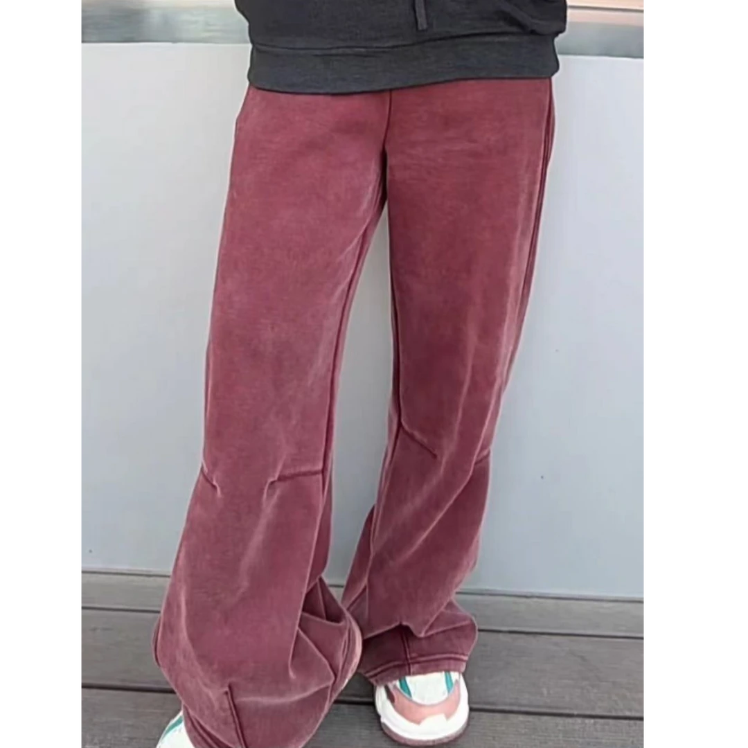 炒色加绒冬款直筒休闲裤